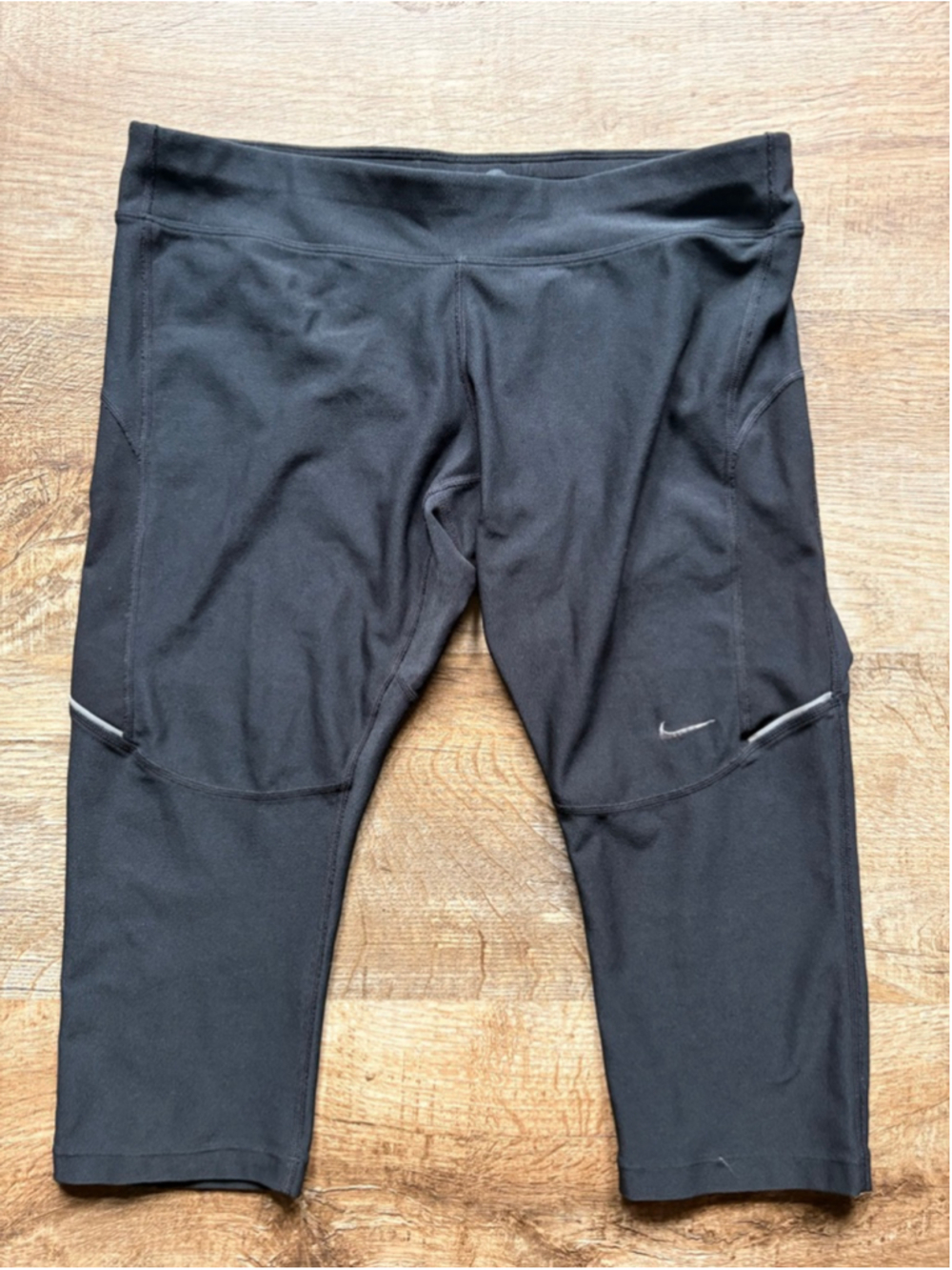 Nike Dri-FIT Running Capri Leggings - Women's Large - Black